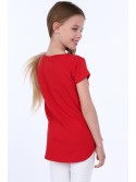 Mädchen-T-Shirt mit rotem Teddybär NDZ8309 – Online-Shop – Boutique